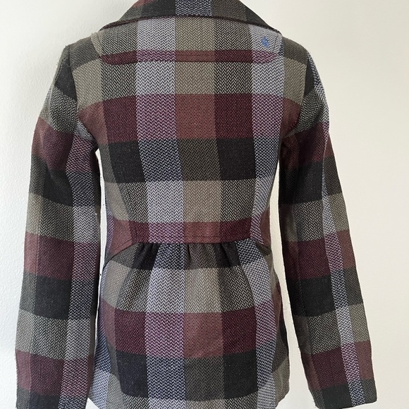 Volcom Women’s Junior Plaid to the Bone Peacoat Style Jacket Size‎ XS. # Cold - Picture 11 of 12